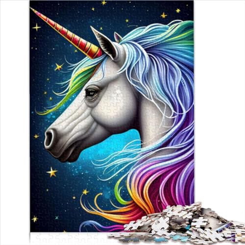 Jigsaw Puzzle 1000 Piece Jigsaw Puzzle for Adults colorful unicorn 100% Recycled Cardboard for Adults & for Kids Age 12 Years Up Brain Teaser Puzzle 1000pcs(26x38cm)