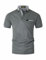 VMSUCIJ Men's Polo Shirts Short Sleeve Cotton Regular-Fit Collared Golf T-Shirts with Real Pocket,Grey 24,L