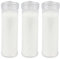Packung mit 3 weißen liturgischen Paraffin-Kerzen - 18 x 6 cm, 105 Stunden Lebensdauer, Docht aus reiner Baumwolle, parfümfrei, mit Schutzverpackung