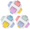 HOMQYTE Keyboard Fidget Toys Adults 3PCS 6-in-1 Fidget Keyboard Clicker Cube Sensory Toys for Anxiety Stress Relief (6 Polytope, 3 PCS),3 Pieces