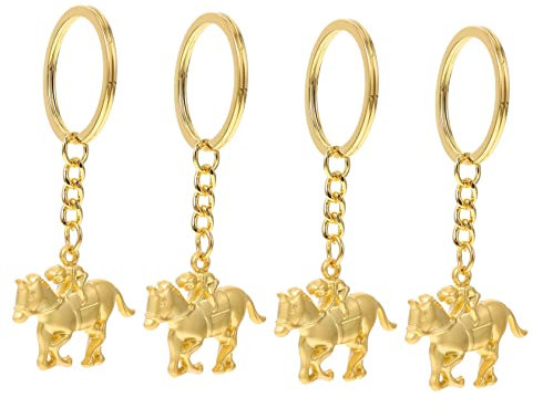 PACKOVE 4sets Dauerhafte -legierung Schlüsselanhänger Pferderennen Schlüsselanhänger für 4pcs * 4
