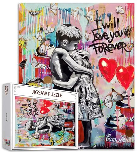 Tucocoo 1000 Stück modische Frauenkopf-Puzzle für Erwachsene Moderne Porträts Puzzle für anspruchsvolle Familie Aktivität Spiele, Bunte Puzzles für dekorative Geschenke