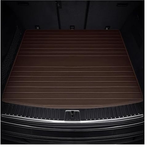Bandeja Maletero para Peugeot 308 2012 2013 Accesorios Interiores, Estera De Maletero De Coche Personalizada A Rayas Alfombrilla Maletero Coche(Café)