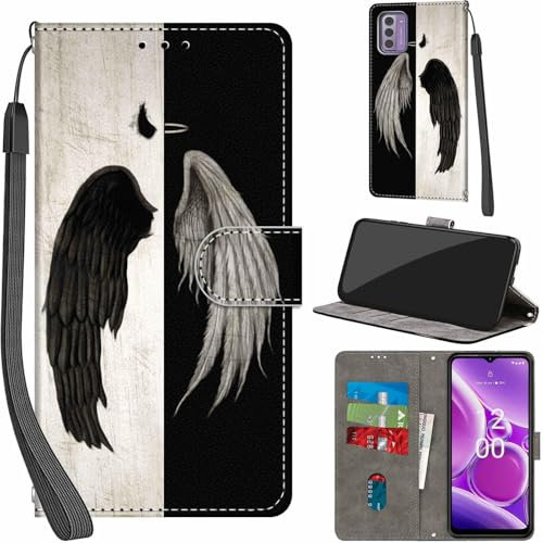 Haninsuze Funda para Nokia G42 5G, Funda Movil Carcasa PU Cuero con Ranura para Tarjeta, Cierre Magnético, Función de Soporte para Nokia G42 5G, ala