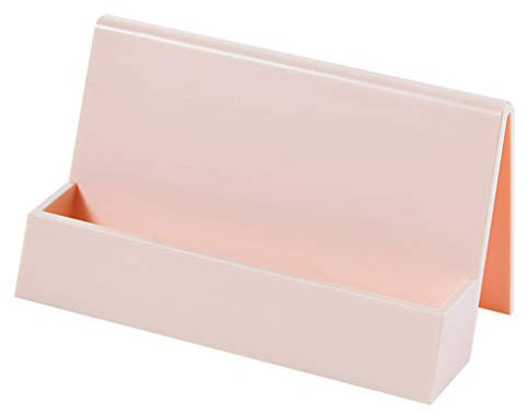 WYLZLKX Visitenkartenhalter für Büro, Visitenkarten, Präsentationsständer, Tisch-Organizer, Rosa
