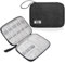 YHQZ 1 Pcs Universal Carry Travel Gadget Bag,Travel Cable OrganiserBag and Cables OrganiserBag,Electronics Accessories Organizer Bag for Chargers,Cables,USB Drive,SD Card,Power Bank,Disk(Black)