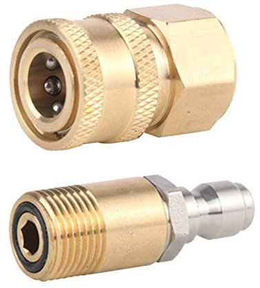 X-Institute Buse 6,35 mm rapide M18 x 1,5 raccord pour nettoyeur haute pression adaptateur pour lavage de voitures anti-déformation