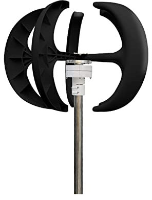 Windturbinen-Generator-Set für Zuhause Vertikale neue Energie-Windkraftanlage 1000 W 12 V 24 V Niedrige Windgeschwindigkeit Startrotation Alternatives Zubehör Netzunabhängiger Wechselrichter(Black,TUR