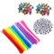 PARFCO Occhietti Adesivi, 600 Pezzi Occhietti Adesivi per Lavoretti, PVC Occhi Finti, con 100 Pezzi di Bastoncini Colorati, per Creazione Fai-da-Te, Decorazioni e Regali