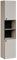 trendteam smart living - PureBliss - Hochschrank - Kashmir Hellgrau - Rillenoptik - 2 offene Fächer + 4 Einlegeböden - (BxHxT) 40 x 186 x 31cm - Badezimmerschrank mit edlen Metallgriffen
