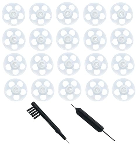 Click 2.0 Dome 4 mm/8 mm/10 mm offen für Connexx/Signia und Rexton RIC Hörgeräte mit Reinigungsbürste und Tragetasche, 20 Stück (10 mm)