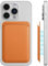 LYQNIHOB 1 Stk, Magnetic Wallet für Handy, Magnetisches Handy Wallet aus veganem Leder, mit rutschfestem Silikon und magnetischem Kartenhalter, RFID-Schutz, Magnetische Geldbörse für iPhone, Goldbraun