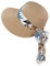 Feelorna Chapeau de paille pour femme - Protection UV - Avec large bord - Respirant - Pliable - Pour la plage - Pour les voyages et les vacances, Marron A, taille unique