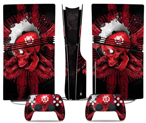 Anti Rayures pour PS5 Pro Skin Disc Edition & pour PS5 Pro Skin Digital Edition Console Et Contrôleur Vinyl Cover Skins Wraps Scratch Resistant Compatible 69142 sans Mousse(Digital Edition)