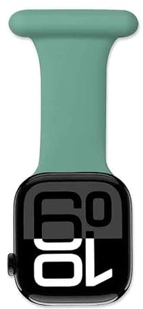 Silicone Nurse Fob Bands, Soft Pin Brooch Band Compatible with Apple Watch Series 10 42mm 46mm Fobs Band, Replacement Strap for iWatch Ultra 2/Ultra