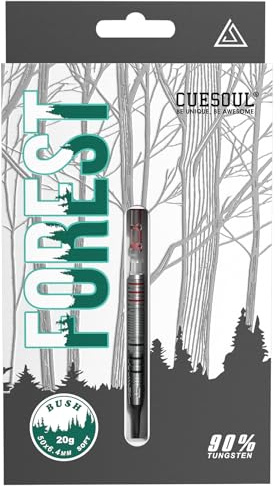 CUESOUL Forest Bush 20 g Soft Tip 90% Wolfram-Dart-Set mit integriertem ROST T19 Flight