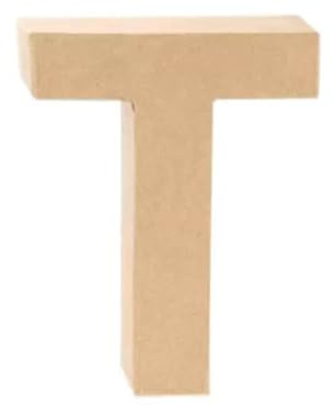 CREATIV DISCOUNT Papp-Buchstabe, 17,5 x 5,5 cm (T)