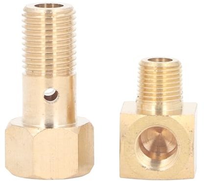 Kuuleyn manomètre de carburant boulon Banjo M12 X 1,25 pouces 1/8-27 NPT femelle à mâle adaptateur de raccord coudé à 90 degrés pour CRX