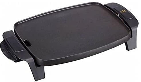 Jata GR205 Plancha de Asar, Antiadherente, Resistente al rayado, 1000W, Medidas 28 x 22 cm, Fabricada en España, Fácil limpieza, Bandeja recogesalsas