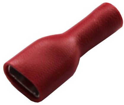 All Trade Direct 20 x Red 6.3mm Female Spade Fully Insulated Connector Push On Car Radio Speaker Crimp Terminal