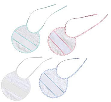 Interbaby 00040 - Pack de 12 baberos de punto de cruz 20x20, unisex