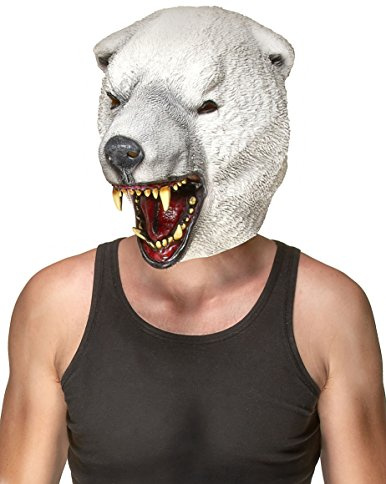 DEGUISE TOI Eisbären Maske für Erwachsene aus Latex - Bunt