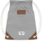 NEUES Model Gym Bag Sack Turnbeutel Baumwolle Canvas Tasche Sport Frauen Männer Kinder, Farbe:Grau