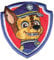 Aufnäher/Bügelbild - Paw Patrol 'Chase 2' - rot - 7x6cm - Patch Aufbügler Applikationen zum aufbügeln Applikation Patches Flicken