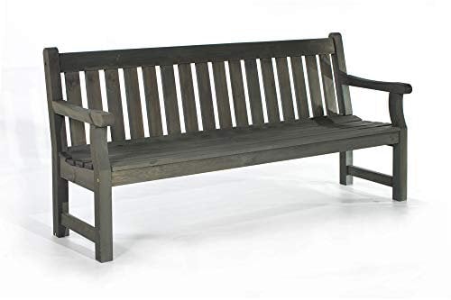 BrackenStyle Darwin Park Bench – Durable Heavy Duty Garden Seat – Suitable for 4 People 183cm Length (Dark Grey) - FSC®