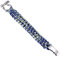 DonDon Herren Survivalarmband Paracord Outdoor Armband geflochten blau-hellgrün