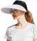 CAMOLAND Damen Sun Visor Kappen Großes Rand-Sommer-UV-Schutz-Strand Cap Eine Grösse passt allen Weiß