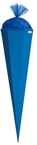 Roth Schultütenrohling ultramarinblau 85 cm eckig Verschluss: Tüll mit Roth Spitze