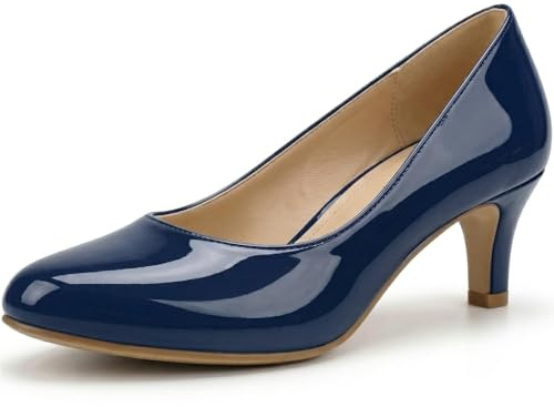 Womens Ladies Low Kitten Heels for Office, Work, Night Out and Party Court Shoes Evening Girls Comfortable Shoes Pumps with Synthetic Sole for Evening Dresses for Women UK