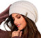FURTALK Damen Beanie Mütze Warme Wintermütze mit Weichem Innenfutter Gefütterte Strickmütze,Beige,Einheitsgröße
