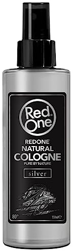 RedOne Aftershave Cologne Silver 150ml | Long-lasting Fresh Fragrance | Cooling Barber Spray | Premium After Shave for Men | Soothing & Relaxing Effect | Professional Grooming Cologne