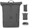Johnny Urban Rolltop Rucksack Damen & Herren Dunkelgrau - Robin Large - Tagesrucksack mit 16 Zoll Laptopfach - Recyceltes PET - 18-22L - Wasserabweisend