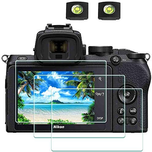 ULBTER Displayschutz Schutzfolie für Nikon Z50 Z 50 Kamera & Blitzschuhabdeckung Zubehör, Displayschutzfolie 9H Härte LCD Gehärtetes Glas Kratzfest Anti-Fingerabdruck Anti-Staub Blasenfrei,3 Stück