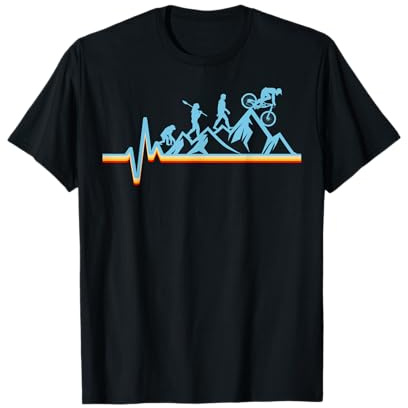 Evolution Downhill Herzschlag Bike MTB Mountain Vintage T-Shirt