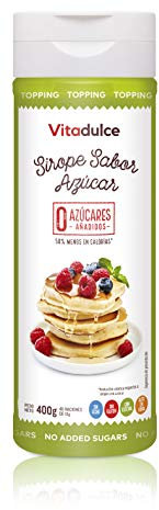 Sirope sabor azúcar sin azúcares añadidos, Topping sabor azúcar, Sirope bajo en calorías 400 gr. - Vitadulce