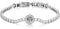 JewelryWe Armband mit Keramik Zirkonia glänzend Perlen Tennisarmband mit Lebensbaum, Edelstahl