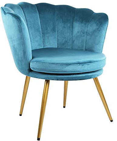 Genesis Fauteuil tonneau Accent en métal, bleu sarcelle, taille unique