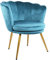 Genesis Fauteuil tonneau Accent en métal, bleu sarcelle, taille unique