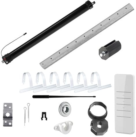NOBILY Rolladen-Komplett-Set f. 40mm Achtkantwelle Mechanischer Funk Mini-Rolladenmotor 13Nm + Mechanik-Set, Gesamtlänge bis 2,0 Meter