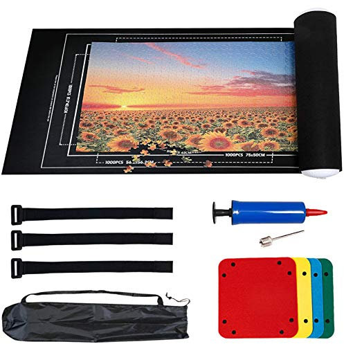 Xionghonglong Puzzlematte für Puzzle, Bis zu 1500 Teile Puzzle Rollenmatte, Puzzle Roll Storage Mat, Puzzleunterlage, Puzzle pad, Jigsaw Mat Puzzle Speicher, Jigsaw Rolls Puzzle Pad aus Filz