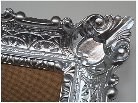 Lnx Rahmen Wandrahmen ohne Glas Antik Barock Bilderrahmen Silber 56x46cm Rechteckig Repro Bilder Für 30x40cm Oder 40x30 Cm Barockrahmen Bilder 50R