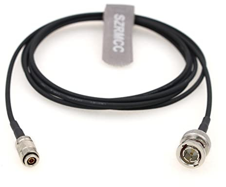 SZRMCC DIN1.0 2.3 Stecker auf BNC-Stecker, RG174, 75 Ohm, HD-SDI-Koaxialkabel für 4K-Videokamera-Monitor-Rekorder (2 m)