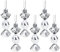 Christmas Concepts® Packung mit 6-8cm Mini-Kugeln in süßer Form – Glänzend & Glitzerverziert – Christbaumschmuck (Silber)