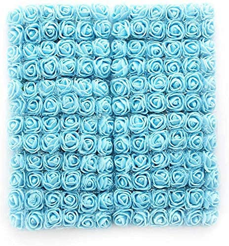 huaao 144 stücke Pe Künstlich Blume Rose Mini Schaum 2 cm Künstliche Blumen Bukett Für Hochzeit Dekoration Handwerk Künstliche Blumen Kreative, Blau