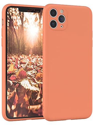 EAZY CASE - Silikonhülle für iPhone 11 Pro Max Hülle Silikon Case Orange weich stoßfeste Handyhülle iPhone 11 Pro Max Schutzhülle mit Kameraschutz Dünn Premium Schutz Cover TPU Phone Bumper in Orange