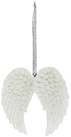 ZALE YARDLEY Glitter Angel Wings Hanging Decorations, Christmas Decorations Plaques, Hanging Ornaments, Home Décor, Christmas, New Year, Birthday, Wedding (Double Wing)
